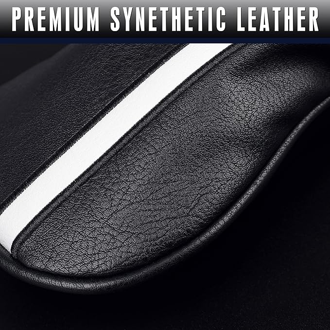 CHAMPKEY Premium Golf Head Covers for Woods and Driver - Advanced Polyurethane Synthetic Leather Golf Club Covers - Choose Between Single Cover and Full Set Covers