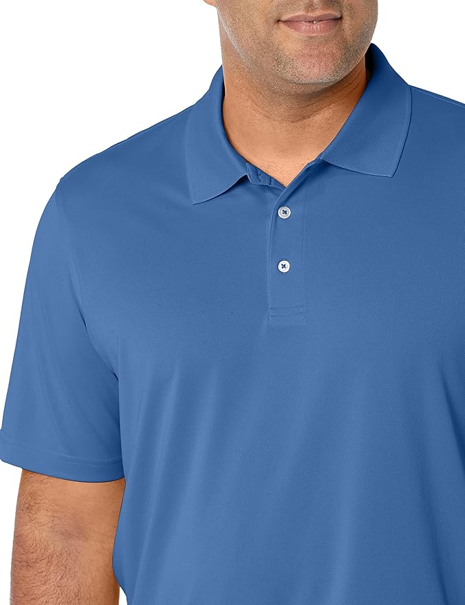 Amazon Essentials Mens Golf Polo Shirt, Moisture-Wicking Quick Dry, Short Sleeve