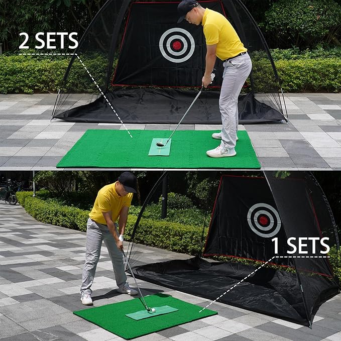 GAIARENA Artificial Turf Mat with Thick EVA Foam Base for Golf Simulator, Grass Tiles Base for Golfing Hitting Practice Mat, Artificial Grass Mat Floor Decoration for Indoor Outdoor
