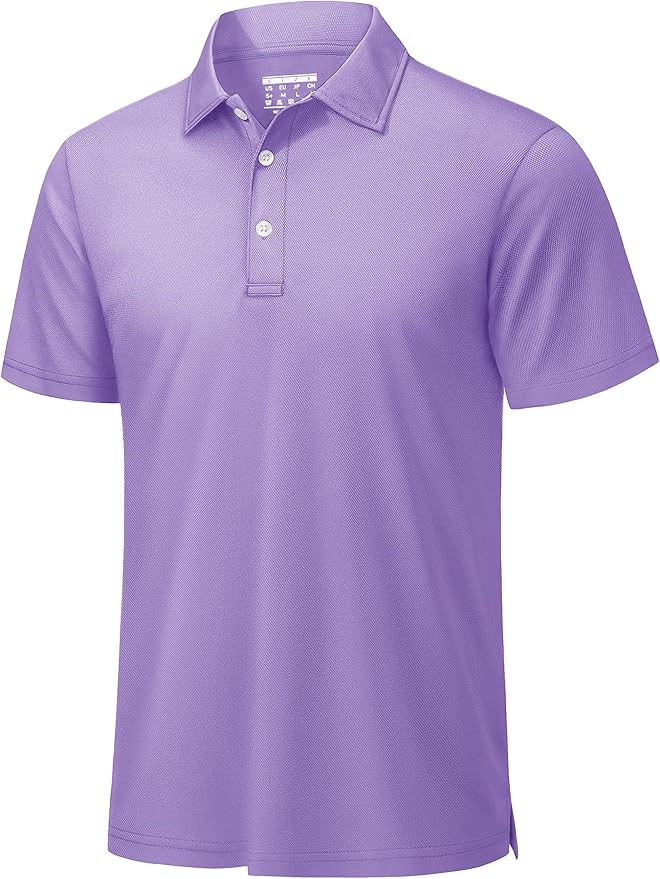 TACVASEN Mens Golf Shirt Dry Fit Mens Polo Shirts Short Sleeve Performance Golf Polos for Men with Collar Work Shirts