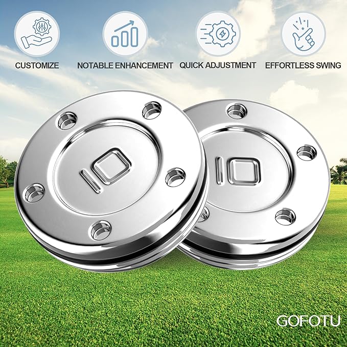 Golf 2pcs. 5g/10g/15g/20g/25g/30g/35g/40g/45g Choice Weight Golf Custom Putter Screws Weights Compatible with Titleist Scotty Cameron Golf Club Heads Putters Newport