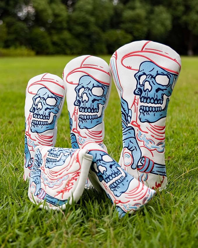 Golf Club Head Covers,1pc Mallet Putter Golf Headcovers for Woods, PU Leather with Advanced Embroidery for Most Brands