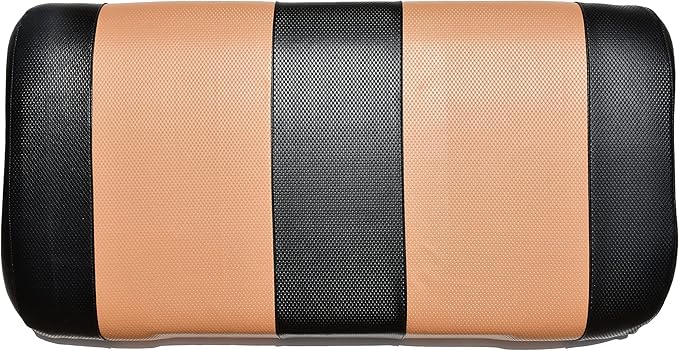 Seat Cover Replacement for Yamaha Drive or G-29 Golf Cart - Front Bench Seat - Premium Marine Vinyl - 5 Panel Stitching - Staple On Installation - Two-Tone Golf Cart Seat Covers (Black & Tan)