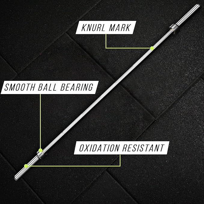 Rage Fitness Olympic Training Barbell – 6FT 15LB (300LB Capacity) OR 7FT 45LB (1500LB Capacity) – Home & Commercial Gym Weightlifting Bar for Squats, Deadlifts, Bench Press & Strength Training