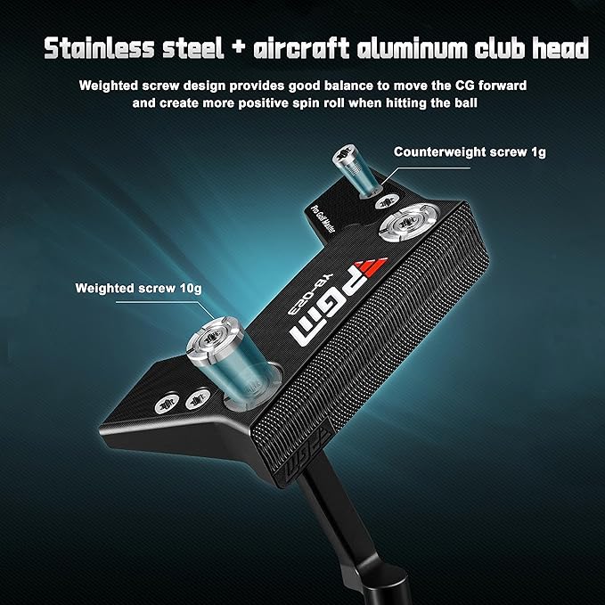 PGM Golf Putter Club with Aircraft-Grade Aluminum and CNC Craftsmanship for Ultra-Low Center of Gravity