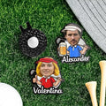 Personalized Golf Ball Marker Cartoon Funny Custom Head Photo Magnetic Golf Ball Markers Hat Clip Golf Accessories Birthday for Women Men Golfers