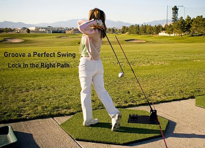 Golf Alignment Sticks and Angle Holder Set with Two Angle Holders, Works Left & Right Golf Swing Trainer, Golf Training Aids, Golf Accessories Gifts for Man and Woman