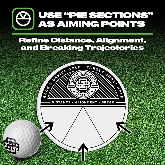 3-Pack Target Ghost Holes Golf Training Set, Portable Outdoor & Indoor Putting Practice Golf Training Putters, Standard 4.25” Targets for Backyard Practice Putting Green, Chipping & Home Drills