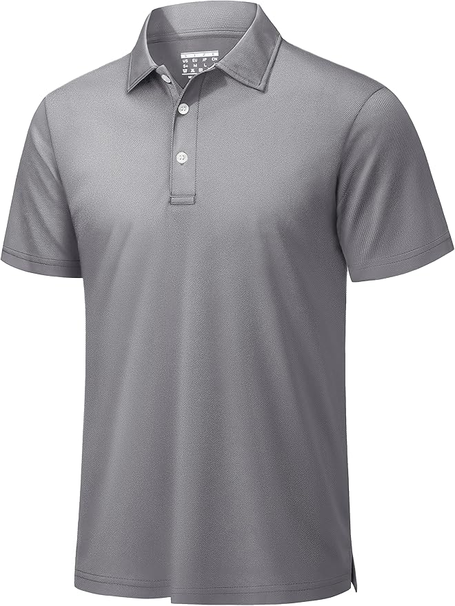 TACVASEN Mens Golf Shirt Dry Fit Mens Polo Shirts Short Sleeve Performance Golf Polos for Men with Collar Work Shirts
