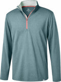Obla Golf Quarter Zip Pullover Men Fleece Mock Neck Sweatshirt Winter Warm 1/4 Zip Long Sleeve Golf Shirt
