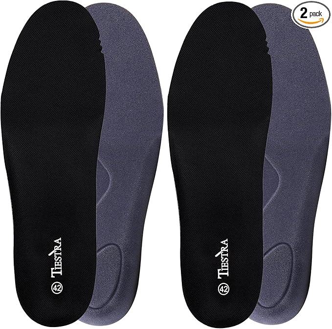 2 Pair-Insoles for Womens Memory Foam Shoe Inserts,Replacement Insoles for Work Boot Running Shoes-Shock Absorption and Cushion for Feet Relief,Comfort Inner Soles for Everyday Use Black 41EU/US10