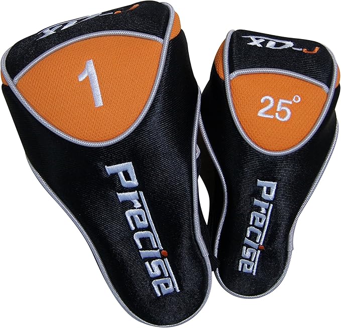 Precise XD-J Junior Complete Golf Club Set for Children | 3 Age Groups Boys & Girls | Right Hand & Left Hand Kids Golf Clubs Set w/ 2 HC's, Flex Shafts & Lightweight Stand Bag with Dual Straps