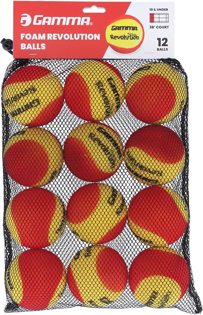 Gamma Sports Revolution Foam Ball, Reduced Speed, Oversized, Medium Bounce, Training and Practice Tennis Balls for Kids and Beginners, Pickleball Training, Youth Sports, Quiet Play