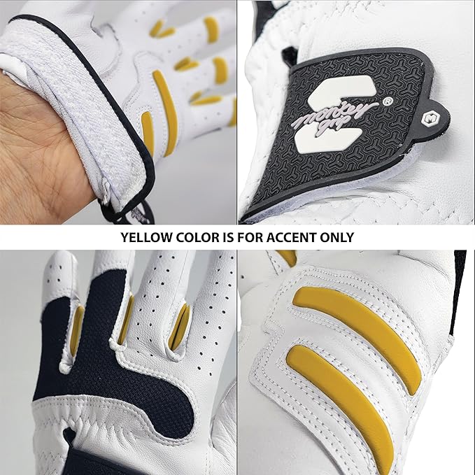 MONKEY GRIP Golf Glove Nonslip No Slice Pad Premium Cabretta Leather Power Good Grip Soft Fit Easy Grip Line Left Hand
