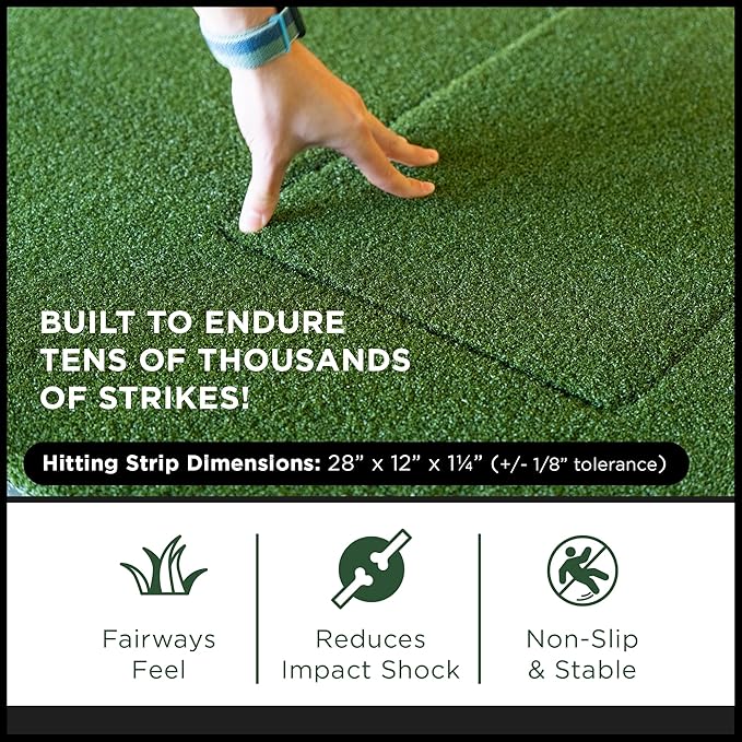 SIGPRO Hitting Strips - Professional-Grade, Replaceable Golf Hitting Mat - Realistic Hitting Surface - Replaceable with SIGPRO - Joint-Friendly