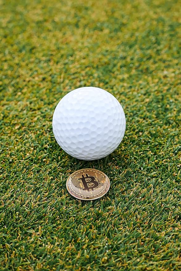 Bitcoin Golf Ball Markers Value Pack - Works with Most Hat Magnetic Clips and Divot Repair Tools Men and Women Golf Gift Accessories Funny Ball Mark Bulk Lot