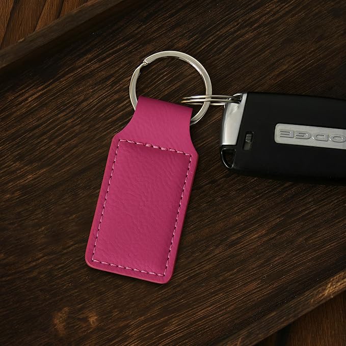 LaserGram Rectangle Keychain, Golfer Golfing, Personalized Engraving Included