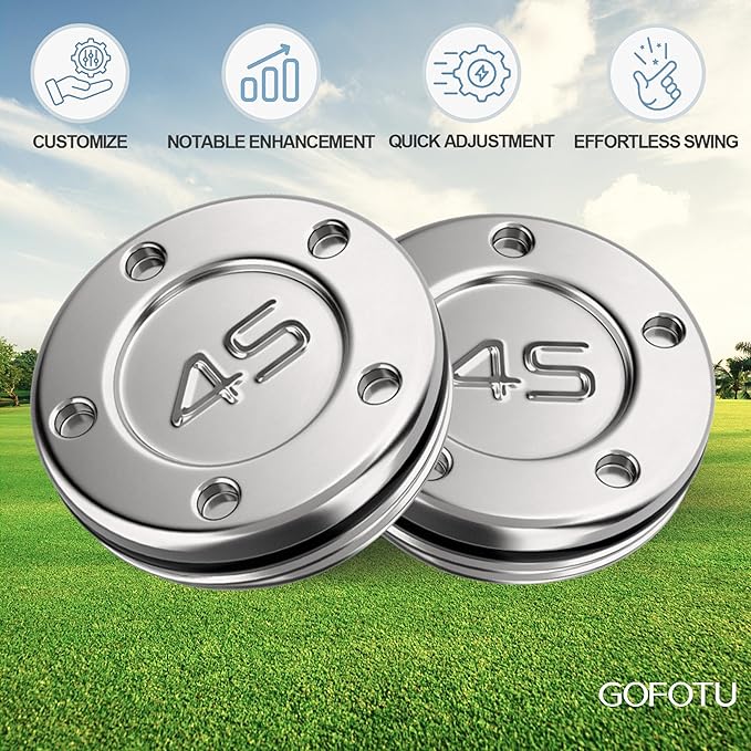 Golf 2pcs. 5g/10g/15g/20g/25g/30g/35g/40g/45g Choice Weight Golf Custom Putter Screws Weights Compatible with Titleist Scotty Cameron Golf Club Heads Putters Newport