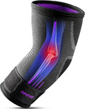 APOYO Elbow Brace for Tendonitis and Tennis Elbow, Elbow Compression Sleeve, Elbow Brace for Women and Men w/ Adjustable Strap for Tennis Elbow Relief, Weightlifting, Arthritis, Workouts, Reduce Joint Pain During Fitness Activity (Purple, Medium)