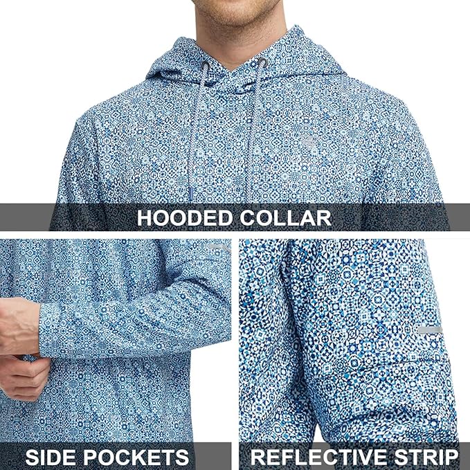 Hoodies for Men Golf Fleece Hooded Sweatshirts Dry Fit Athletic Lightweight Casual Midlayer Mens Hoodies Pullover