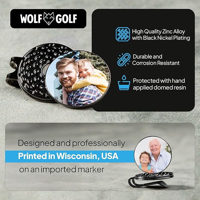 Personalized Golf Ball Marker Hat Clip - Golf Marker Magnetic Hat Clips - Golf Accessories for Men - Golf Gifts for Women - Magnet Golf Ball Marker Tool