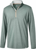 Obla Golf Quarter Zip Pullover Men Fleece Mock Neck Sweatshirt Winter Warm 1/4 Zip Long Sleeve Golf Shirt