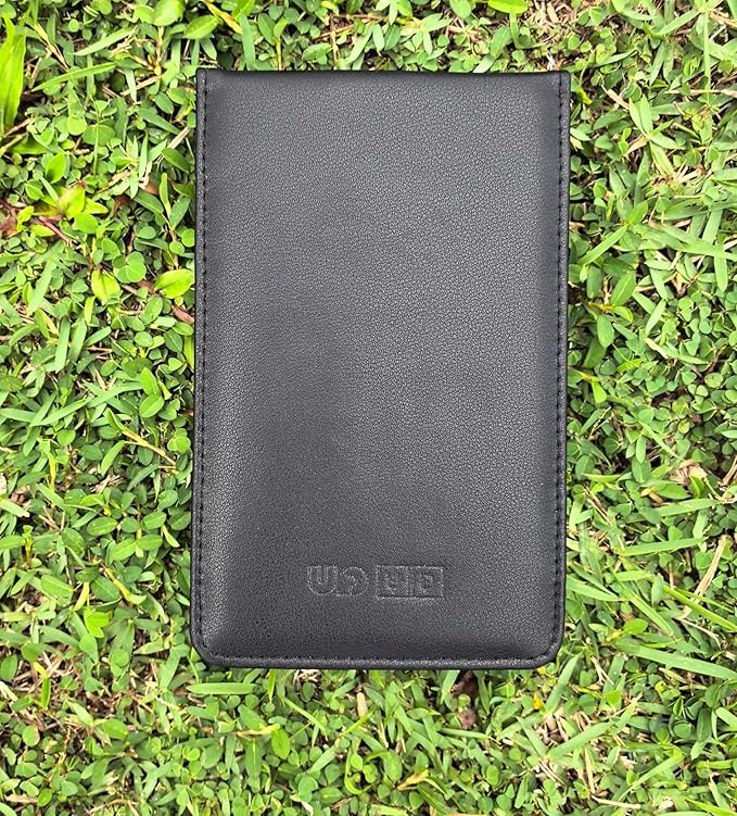 Golf Scorecard Holder & Yardage Book Cover – Premium Vegan Leather Golf Organizer, Slim Pocket Design with Elastic Strap for 4.5"x7" Cards, Bonus Pencil and Scorecards, for Golfers