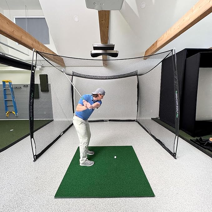 Hitting Net with Target Knotless Golf Net for Indoor and Outdoor Practice - Arrives Ready to Assemble and Use