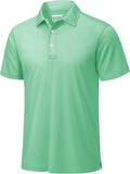 TACVASEN Mens Golf Shirt Dry Fit Mens Polo Shirts Short Sleeve Performance Golf Polos for Men with Collar Work Shirts