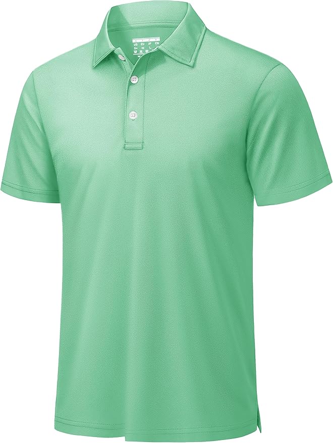 TACVASEN Mens Golf Shirt Dry Fit Mens Polo Shirts Short Sleeve Performance Golf Polos for Men with Collar Work Shirts