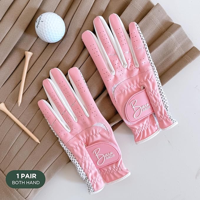 Golf Gloves Both Hands Women's 1 Pair Lightweight Non-Slip Silicone Extra Grip All Weather Girls Ladies Sports Tennis