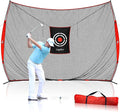 Gagalielo Golf Hitting Net：Professional Practice Accuracy with Target Mat Driving Swing Indoor Outdoor Training Backyard Garage Gift for Golfers