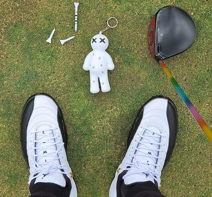 Ball Tee Holder | Novelty Keychain Accessory for Bag | Gifts for Men | Fits 3 1/4, 2 3/4, 1 1/2 Tees