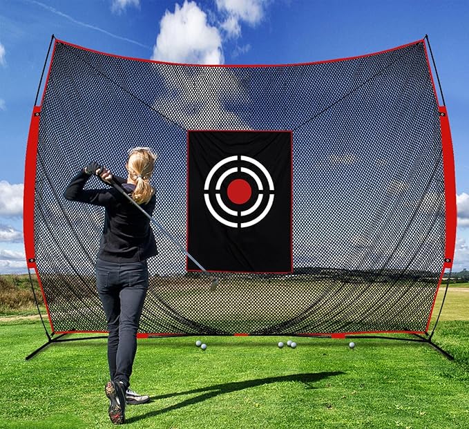 Golf Practice Net Backyard: Durable Swing Training Target – Indoor Outdoor Garage Home Use – Portable for Adults & Men Golfer Beginners