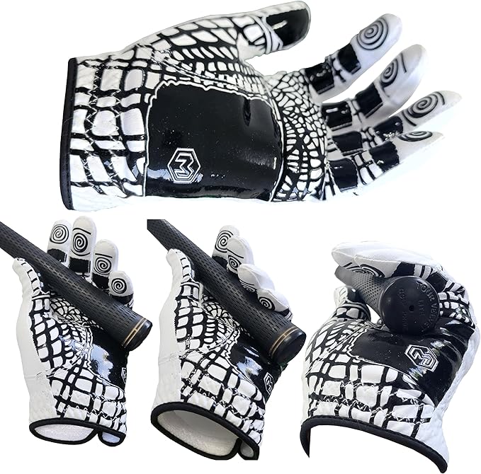 MONKEY GRIP Golf Glove Premium Synthetic Nonslip Spider Grip Tacky All Weather Slice Killer No Twist Left Hand