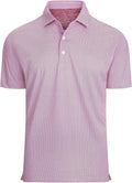 Alex Vando Mens Golf Shirt Moisture Wicking Classic Print Golf Shirts for Men