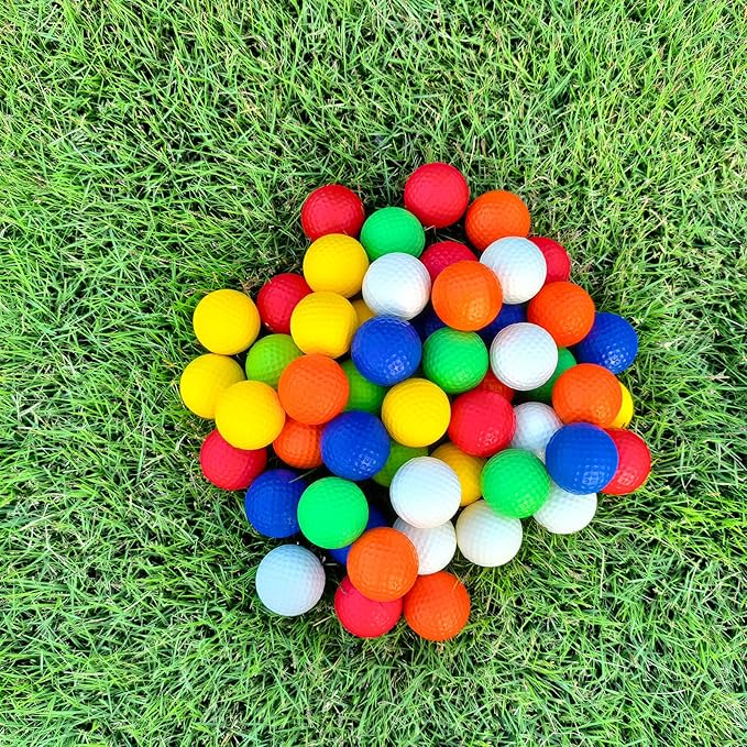 Foam Golf Practice Balls 16 or 54 Pack Soft Limited Flight Golf Balls, Perfect for Indoor and Backyard Swing Practice!…