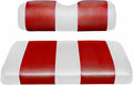 Seat Cover Replacement for Yamaha Drive or G-29 Golf Cart - Front Bench Seat - Premium Marine Vinyl - 5 Panel Stitching - Staple On Installation - Two-Tone Golf Cart Seat Covers (White & Red)