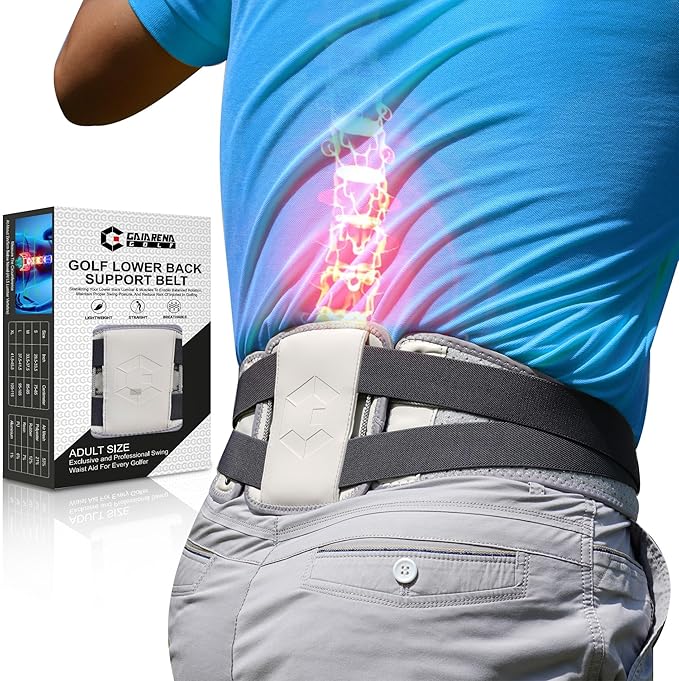 GAIARENA Golf Lower Back Support Belt for Golfers Swing Training Equipment Support & Tighten Waist & HIPS, Protect Lower Back, Prevent Musculoskeletal Damage