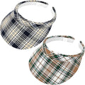 2 Pack Visor Women Men Sun Hat Clip On Visors Adjustable Sport Wide Brim Cap