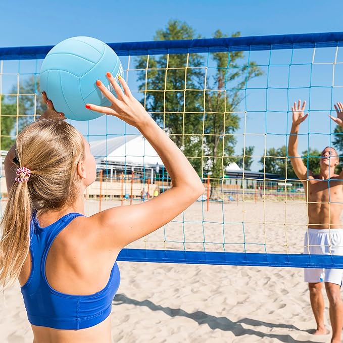 Soft Touch Volleyball Ball Gifts for Teen Girls Kids Youth Team Beginners Durable Volleyballs for Outdoor Indoor Beach Pool Water Play Official Size 5 Training Practice Volley Ball