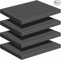 Treela 4 Pcs Customizable Polyethylene Foam Sheets 16x12x1.5" Black Thick Cuttable Foam Padding Inserts for Cases, Polyethylene Block Sheets for Packing Toolbox Storage and Craft Pad
