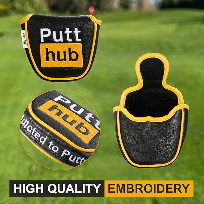 Shanker Golf Funny Putter Cover - PuttHub Mallet or Blade Style Cover - Perfect Joke Gift for Golfer - Funny Novelty Golf Gift Idea