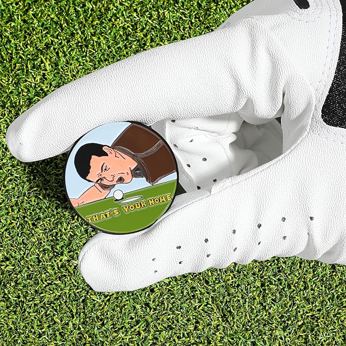 Enamel Golf Ball Marker with Magnetic Hat Clip - Funny Golf Accessories - Great Gift for Golf Lovers