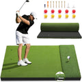 Fanshaw Premium Dual-Turf Golf Mat: 5x4ft 40MM-50MM Thickened for Backyard, Driving Range, Indoor & Outdoor Practice Hitting, Swing & Chipping, Ideal Gifts for Men Dad