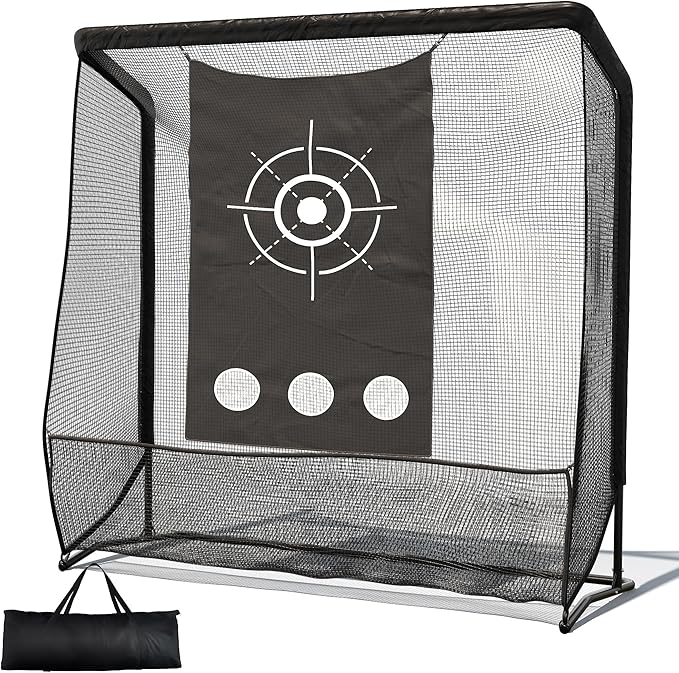 Golf Hitting Net, 10x7ft & 7x7ft Golf Practice Nets for Backyard Driving Chipping, Portable Heavy Duty Golf Impact Nets with Steel Frame, Indoor and Outdoor