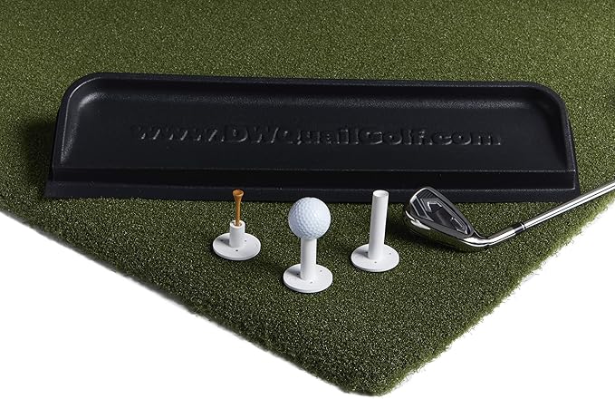 Perfect ReACTION Golf Mat - 3x5 Feet Premium Turf Indoor/Outdoor Mat for Hitting & Chipping - Golf Stance Mat w/ Golf Accessories (Golf Tray + 3 Rubber Golf Tees)