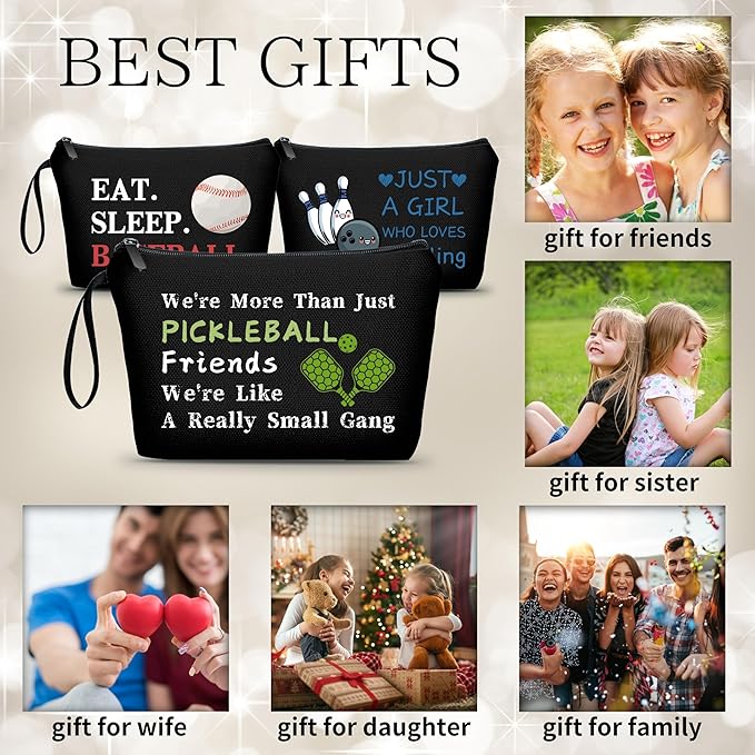 Pickleball Gifts for Women - Small Cosmetic Bag, Birthday Gifts for Her Bff Bestie Best Friend Sister
