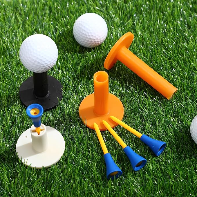 12 Pieces Golf Range Tees Set Rubber Golf Tees for Mats Driving Range 6 Pieces for Practice Mat Mixed Size
