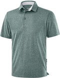 Golf Shirts Heather Polo Short Sleeve Dry Fit Lightweight Moisture Wicking Collared Shirts Casual Athletic Business